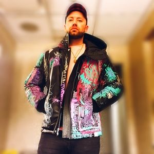 UND'UN 1OF1 HANDPAINTED FLEATHER PARKA